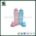 Glass water bottle with plastic portable cap